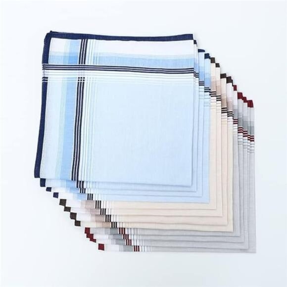 Soft Cotton Handkerchiefs for Men with ElegantPattern in AssortedColor,16 inches - Picture 4 of 7